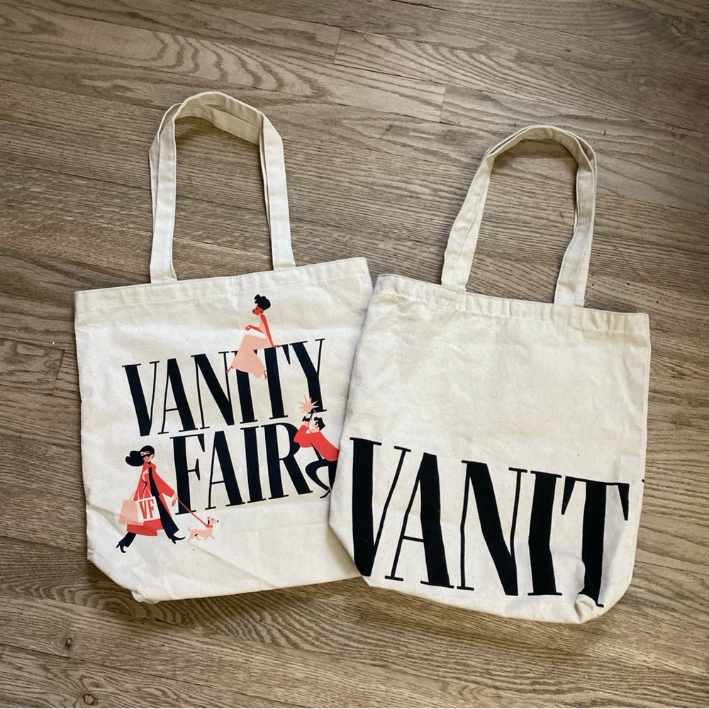 Two (2) Vanity Fair Magazine Tote Bags - Tina Brown, Graydon Carter